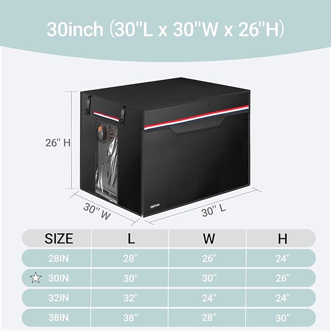 Generator Covers While Running 600D+210D Oxford Fabric Double Layer 30x30x26 Inches Fits 6000-11000W Model Black