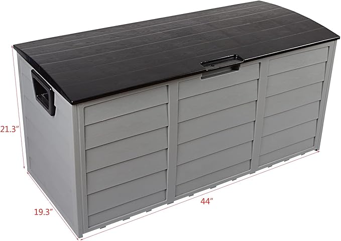 The 75 Gallon Plastic Storage Box is Suitable for Outdoor Storage in Courtyards Gardens and Yards that are Weather Resistant