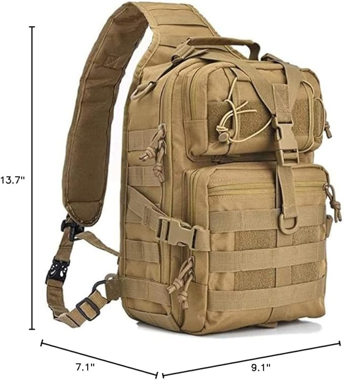 hopopower Tactical Sling Bag Sport Bag Military Rover Shoulder Backpack EDC Assault Range Bag Chest Pack Handbag Waterproof