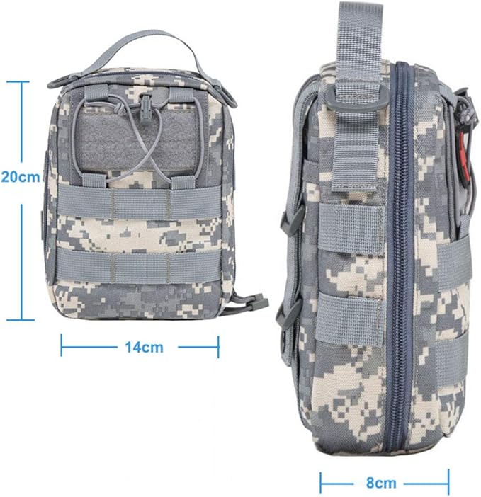 Outdoor Sports Airsoft Gear Molle Assault Combat Hiking Bag Accessory Camouflage Kit Pack Tactical Medical Pouch - DW