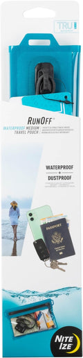 Nite Ize RunOff Waterproof Travel Pouch with TRU Zip - Dry Pouch for Phone &amp Travel Necessities - Touchscreen Friendly - Waterproof with Reliable Zipper - Blue Medium