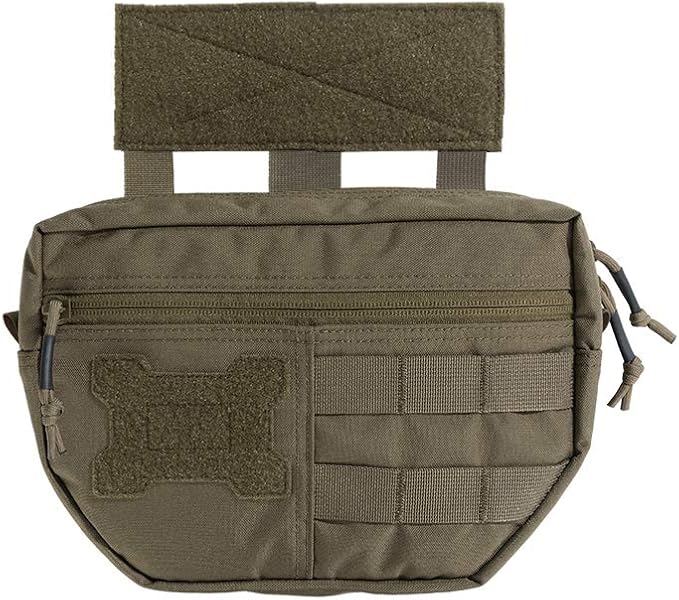 EXCELLENT ELITE SPANKER Tactical Drop Dump Pouch Molle Tool Pouch with Hook &amp Loop Carrying Kit Bag for Tactical Vest Chest Rig