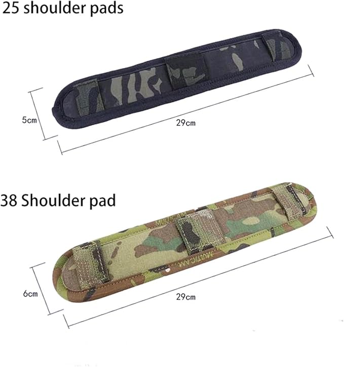 Backpack Strap Pads Shoulder Pad for 25mm/38mm Straps Removable Outdoor Backpack Cushion