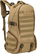 Tactical Backpack for Men Hiking Day Pack Molle Military Rucksack Waterproof 35L EDC Bag (Mud Color)