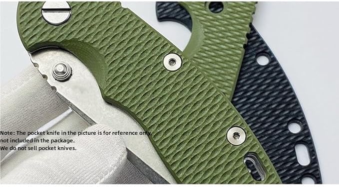 1 Piece Custom G10 Scales Handle Replacement Fits for Rick Hinderer knives XM18 3.5inch DIY Making Accessory(Green)
