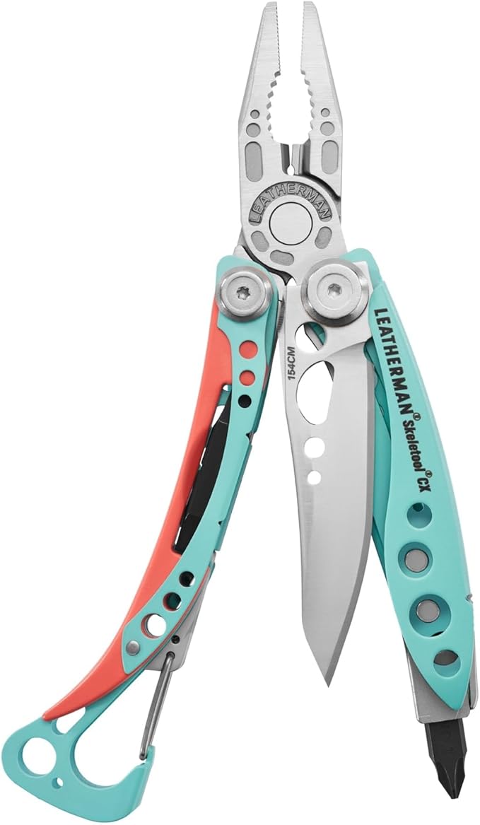 LEATHERMAN Skeletool CX 7-in-1 Lightweight Minimalist Multi-Tool for Everyday Carry (EDC) Home Garden &amp Outdoors Paradise Blue