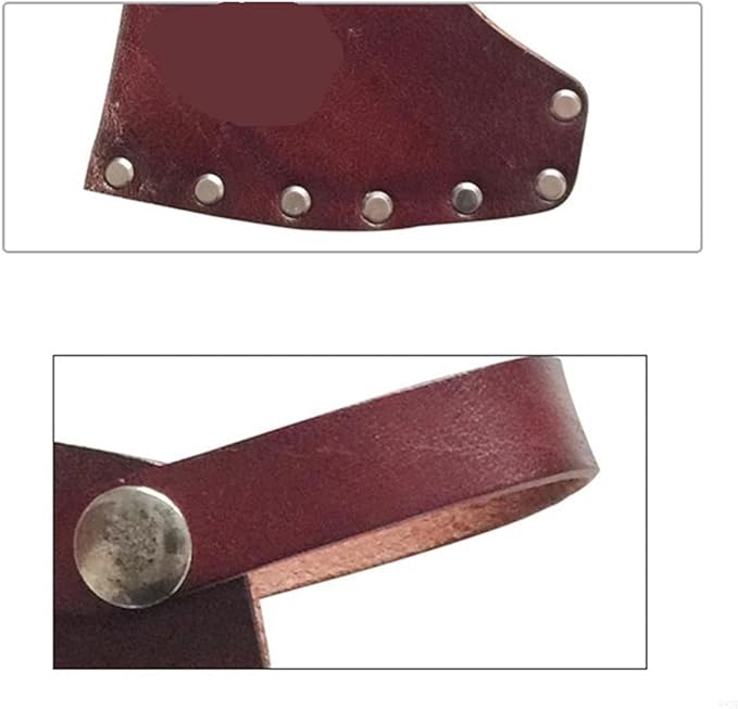 Outdoor Camping Axes Head Sheaths Protectors Bag PU Leather Axes Head Cover Portable Axes Head Sheath Protectors for Outdoor Camping Blade Protection