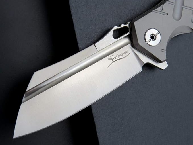 Eafengrow EF912 Folding Knife D2 Steel Blade and Titanium Alloy Handle Frame Lock Pocket Knife with Clip Multitool Knife for Outdoor SurvivalHiking Camping