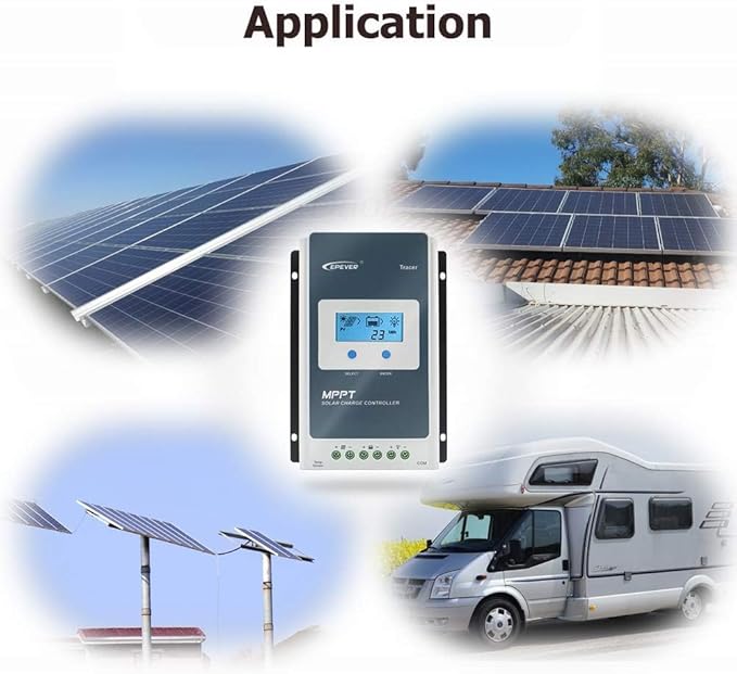 EPEVER 20A MPPT Solar Charge Controller 12/24V DC Tracer-an Series Charge Controller with MT52 Remote Meter &ampTemperature Sensor &ampRS485 Cable fit for Lithium Sealed AGM Battery Negative Groun
