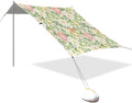 xigua Wildflowers Beach Tent Sun Shelter with Carrying Bag - Silver Coated Oxford Fabric Beach Canopy for Beach Camping Fishing - Includes Windproof Ropes Sandbags &amp Stakes