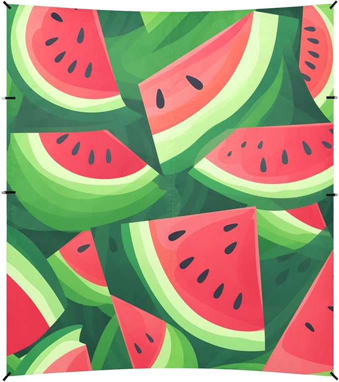 ALAZA Watermelon Slices Summer Beach Tent Sun Shelter Portable Canopy Sunshade for Outdoor Camping Picnics Backyard Fun 10x9 ft