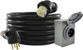 Conntek GIB1450-025 Duo-Rain Seal 50Amp Power Inlet Box and Temp Power Cord Combo Kit 25 Feet