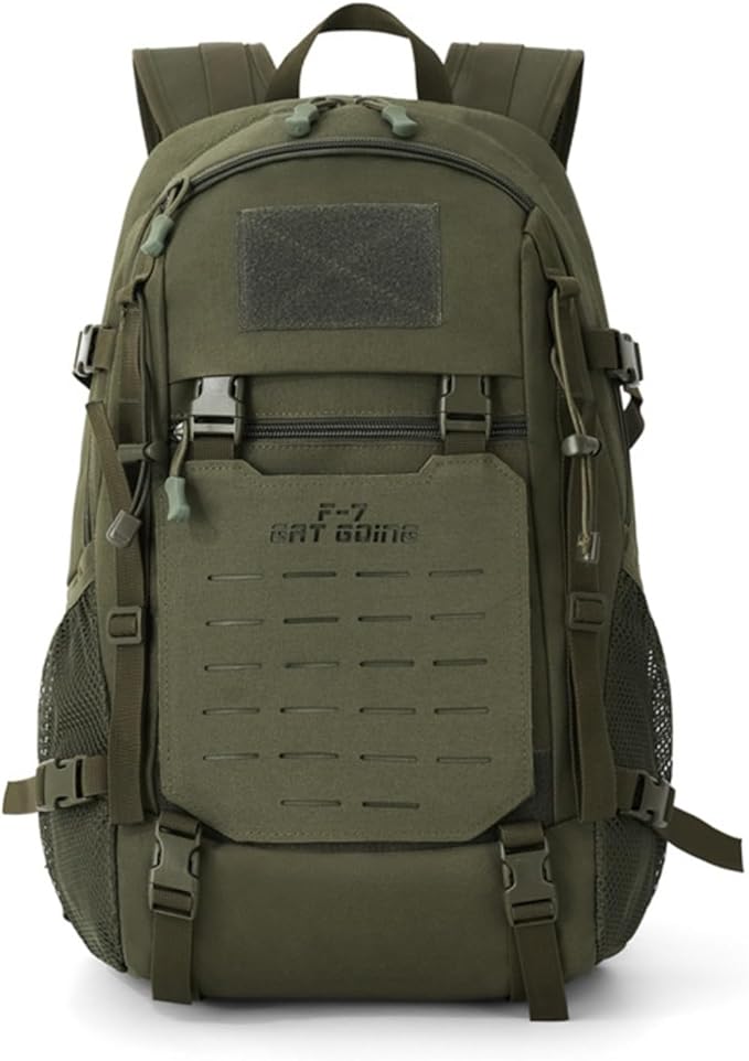 Outdoor Tactical Climbing Backpack Large Storage Molle Hiking Trekking Camping Cycling Bag Portable Sports Luggage Rucksack(Military Green)