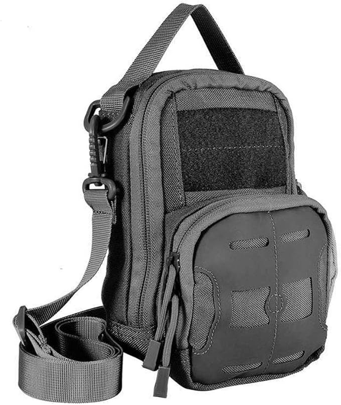 Sunnystacticalgear Outdoor Sports Hiking Sling Pack Camouflage Tactical Molle Shoulder Bag - Gray