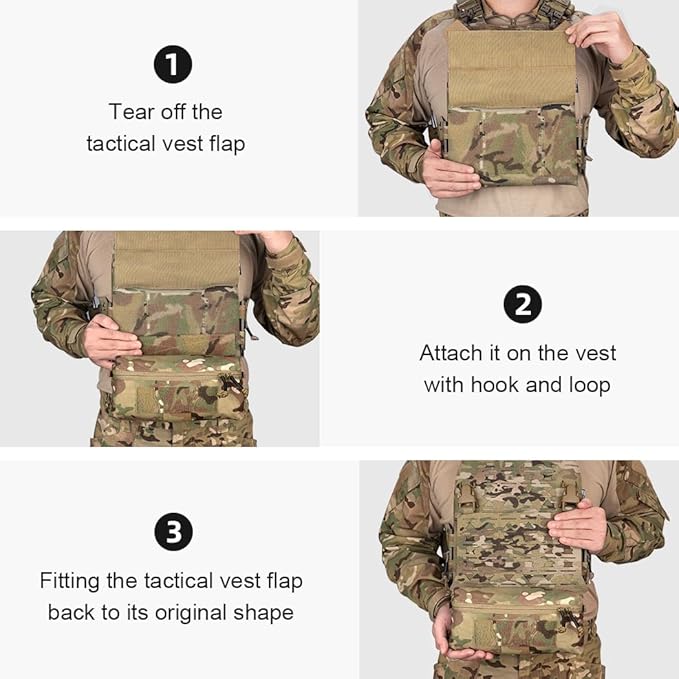 Tactical Fanny Pack Drop Pouch with Hook and Loop for JPC CPC AVS Vest Utility Tool Pouch
