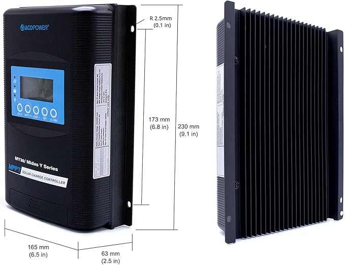 ACOPOWER 300 Watt Solar Panel Kit High Efficiency Monocrystalline 3*100W Solar Panels with 30A MPPT LCD Charge Controller/Mounting Brackets/Y Connectors/Solar Cables/Cable Entry housing （3×100W Kit）