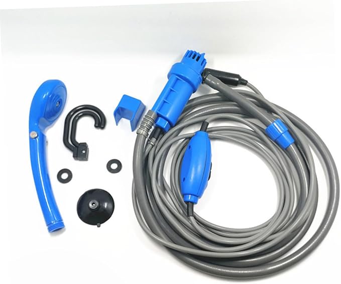 12v Portable Outdoor Camping Shower Set 5m Dc Cable Electric Pump Pet/car Wash Ideal for Travel Beach