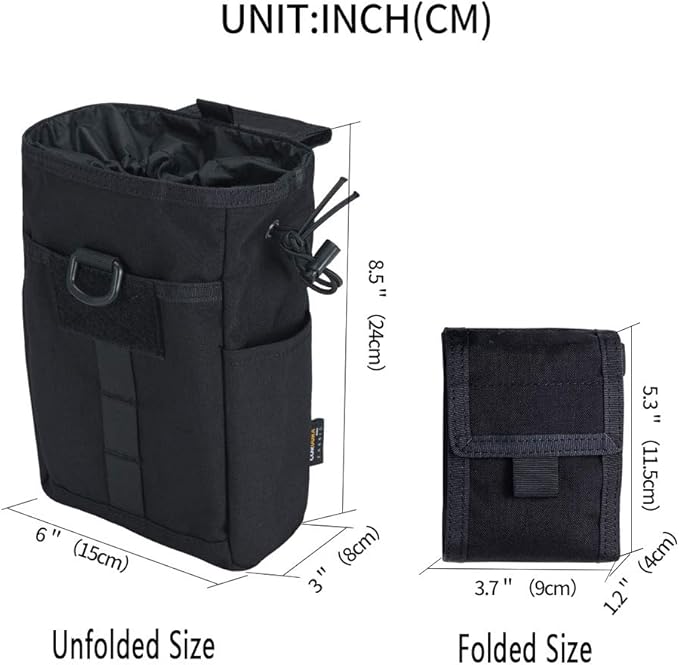 EXCELLENT ELITE SPANKER Molle Dump Pouch Drawstring Magazine Utility Pouch Folding Dump Pouch Waist Bag