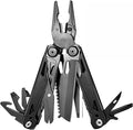 Portable Multitool Pliers Mini Scissors with Clip Knife Folding Stainless Steel Lightweight Tools for Travel Camping Hiking (black 1pcs)