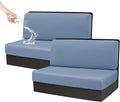 KRFOONN RV Dinette Cushion Covers Waterproof Camper Cushions Cover Replacement Couch Cushion Slipcovers Washable RV Bench Seat Covers for Travel Trailer Couch (2 Backrest Cover &amp 2 Bench Cover W0
