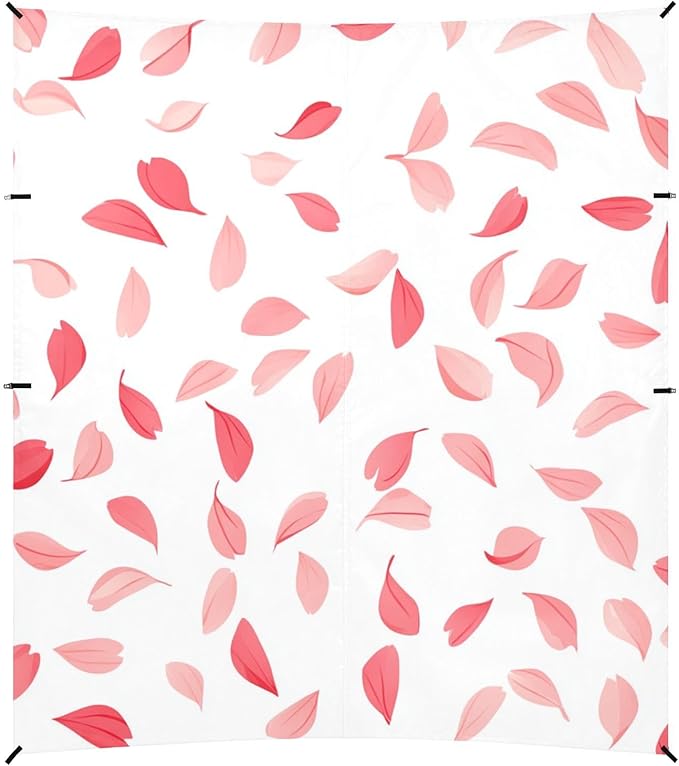 ALAZA Red Rose Petals Beach Tent Sun Shelter Portable Canopy Sunshade for Outdoor Camping Picnics Backyard Fun 10x9 ft