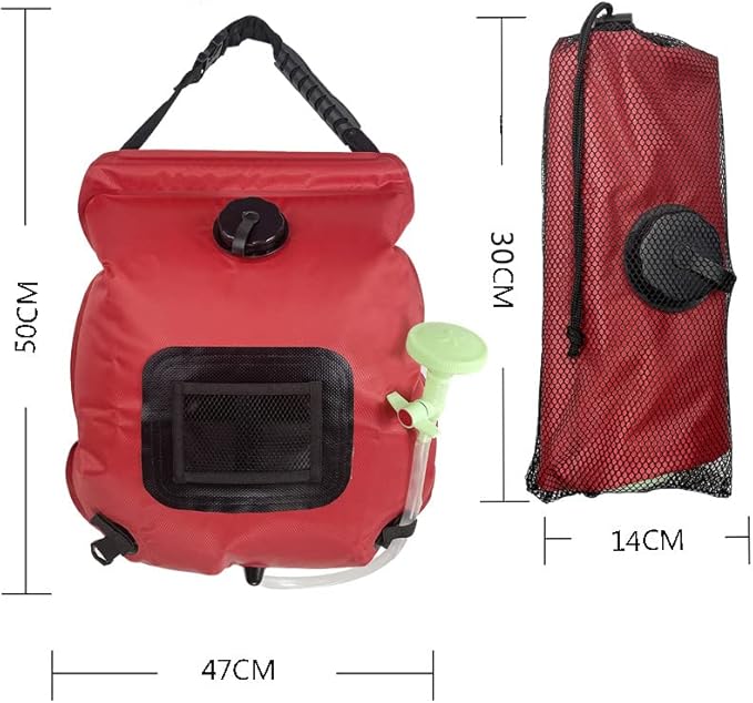 Solar Shower Bag5 Gallons/20L Solar Heating Camping Shower Bag with Removable Hose and On-Off Switchable Shower HeadSolar Shower for Camping Beach Swimming Outdoor Traveling Hiking