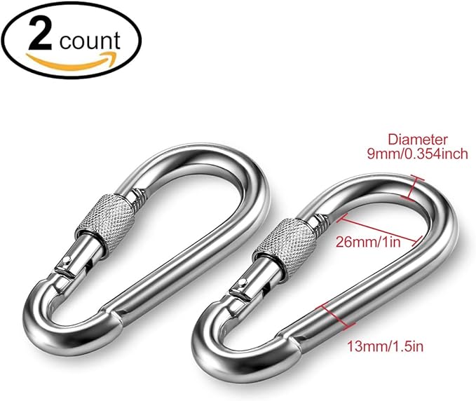 Black Swing Swivel 35 KN Safest Rotational Device Hanging Accessory