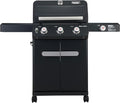 Monument Grills 3+1 Outdoor Barbecue Stainless Steel Propane Gas Grill 3 Burners &amp 1 Side Burner 48000 BTU Patio Garden Grill with Knob Controls Mesa325 Black