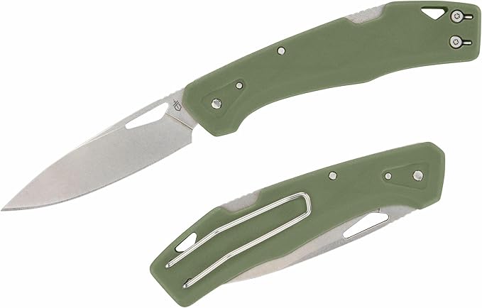 Gerber Gear LST - EDC Pocket Knife - Survival Tactical Tool for Travel Camping &amp Outdoor Adventure - Lightweight &amp Compact Folding Knife - Stainless Steel Blade - Green