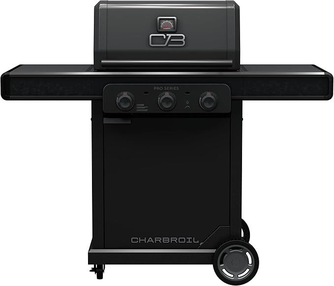Charbroil® Pro Series™ with Amplifire™ Technology 3-Burner Propane Gas Grill and Griddle Cabinet Black - 463365124