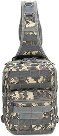 Outdoor Tactical Sling Bag Pack Military Sport Shoulder Sling Backpack EDC Molle Assault Bag for Every Day Carry (ACU)