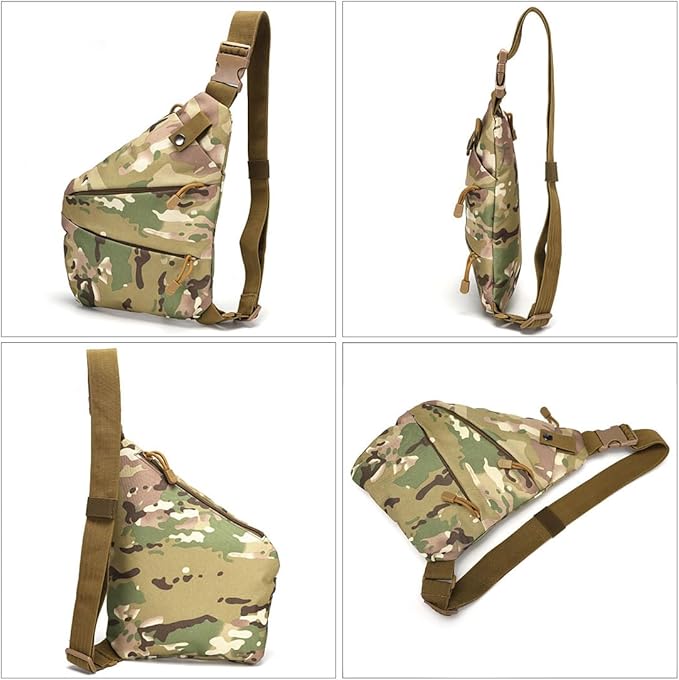 Outdoor Tactical Bag Backpack Military Sport Bag Pack Sling Shoulder Backpack Tactical Bag for Every Day Carry (Jungle Digital)