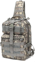 Outdoor Tactical Sling Bag Pack Military Sport Pack Sling Shoulder Backpack Molle Assault Range Bag (ACU)