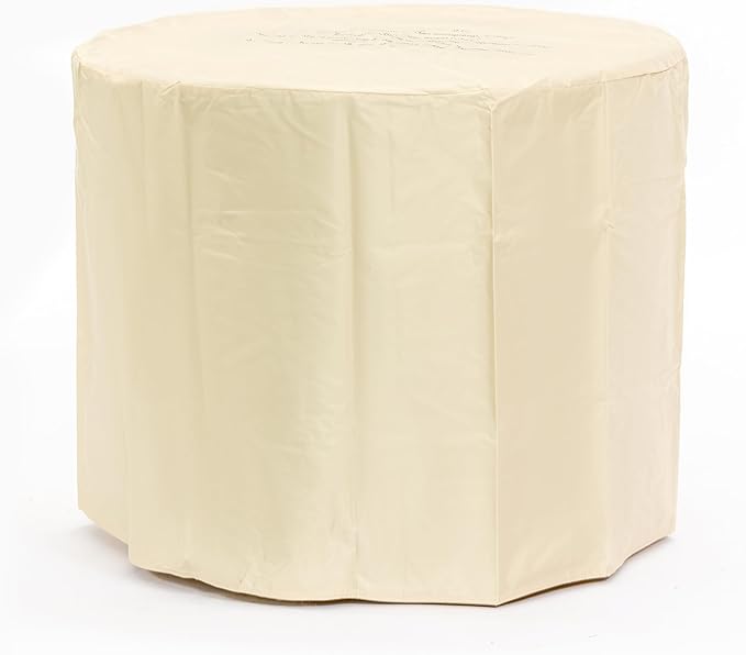 30'' Marble Ceramic Round Propane Fire Pit Table 50000 BTU Gas FirePit for Outdoor Fire Table with Lid Warmth &amp Ambience to Gatherings and Parties On Patio Deck Garden Backyard Black.