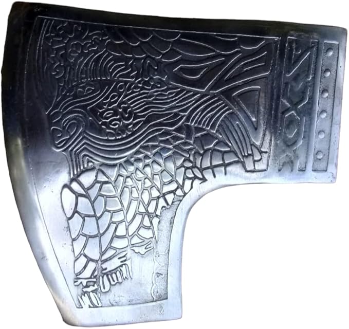 Viking Axe Blade Forged Camping Axe Blade High Carbon Steel EN 45 Sharp Blade Viking Bearded Nordic Handmade Blade Camping Axe Hatchet-Norse Axe Tomahawk Vikings Bearded Axe A01 AZHAN STEEL CRAFT