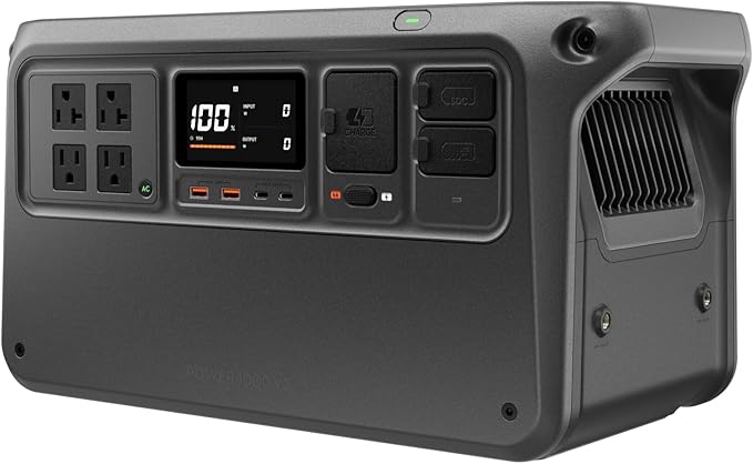 DJI Power 1000 V2 Portable Power Station 1024Wh LFP Battery Compact Size 2600W Stable Output 0-80% Recharge in 37 Mins Electric Generator for Home Camping RVs Off-Grid