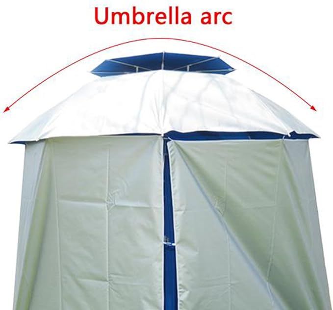 Waterproof Portable Sports Umbrella Tent Semi-Circular Fishing Umbrella Shade with UV Protective Surround Cloth Outdoor Sun Rain Parasol Shelter for Camping Beach Hiking and Fishing Accessories
