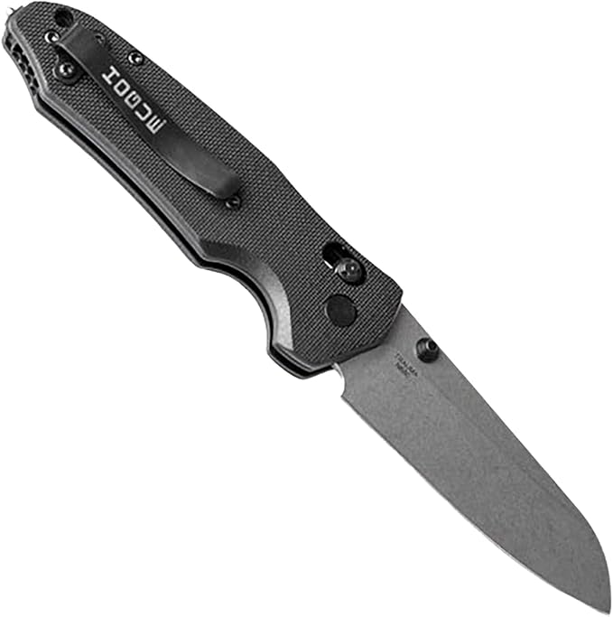 Hogue Trauma ABLE Lock First Response Tool 3.40 Bohler N680 Stonewashed Sheepsfoot Blade Peel-Ply Black G10 Handles w/ Strap Cutter &amp Glass Breaker AXIS/Crossbar Lock - 34776