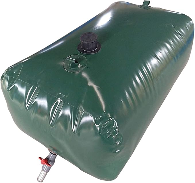 TCHAU PVC Container Portable Capacity Storage Tank Flexible Tank with Shut-Off Valve Cylindrical Water Bag is Thickened and Foldable When Going Out in The Field Car Water Bladder Transportation Large