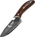 SODEN Damascus Camping KnifeVG-10 Fixed Blade Survival Tool with Bottle Opener for Outdoor Hunting &amp Hiking | Full Tang &amp Ergonomic Handle