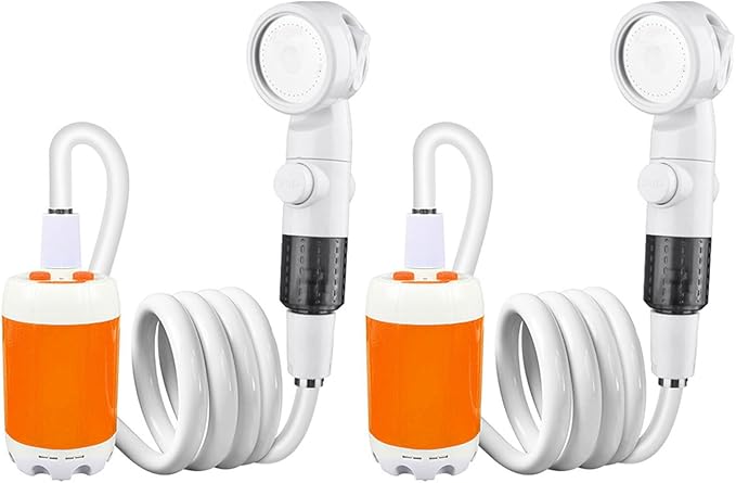 2PCS Cordless Water Sprayer Built in Battery Powerful Nozzel for Outdoor Showering Garden &amp Travel Use Travel Shower