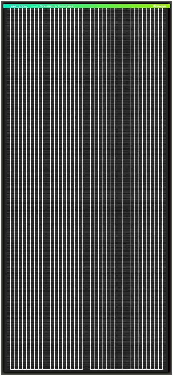 Newpowa PRO 200 Watt 12 Volt Monocrystalline 200W 12V Solar Panel 9 busbar PV Module High Efficiency Mono Module RV Marine Boat Off Grid