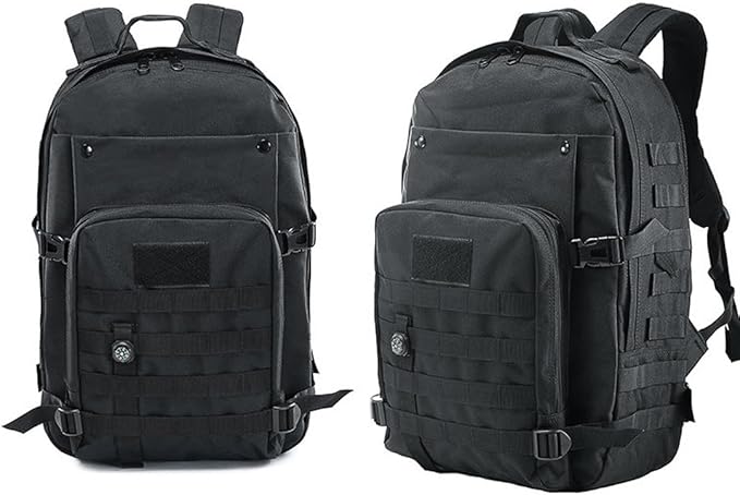 41L Military Tactical Backpack For Men Camping Hiking Trekking Daypack Rucksack Bag MOLLE 3 Day Assault Pack (Black)