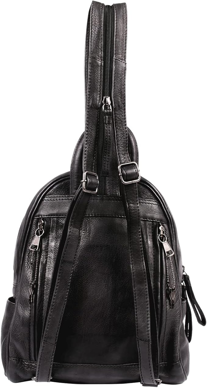 Lady Conceal Concealed Carry Tactical Backpack for Small-Frame Handgun Glock Pistol RFID Daisy (Black)
