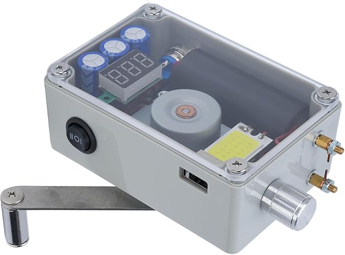 Portable Hand Crank Generator Emergency USB Charger with COB Light for Outdoor Camping