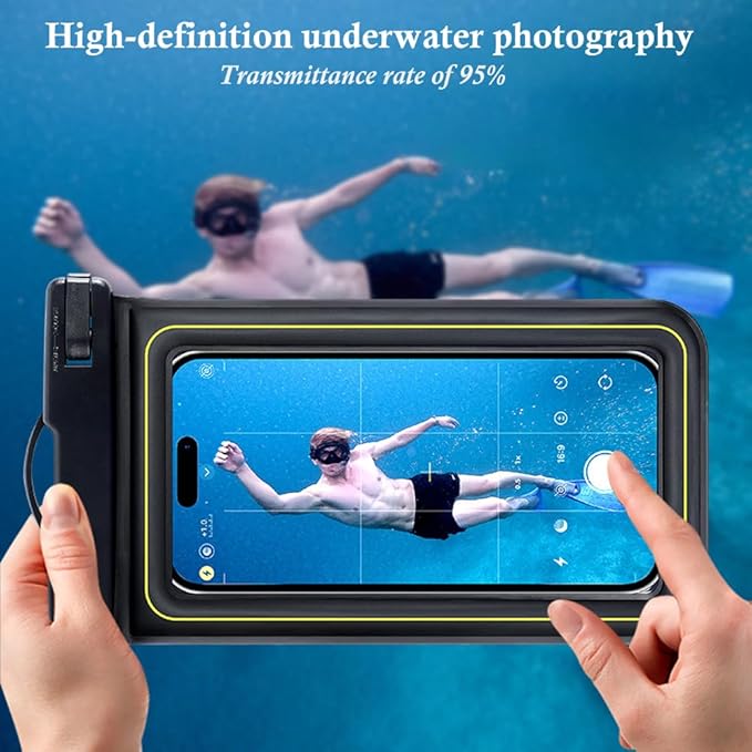 3 x Waterproof Floating Phone Pouch Universal IPX8 Waterproof Case for iPhone Samsung Galaxy Series 6.9 Dry Bag with Lanyard for Beach Pool Water Play Swimming