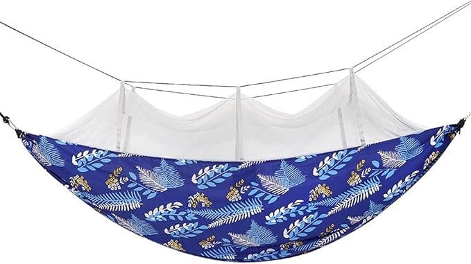 Portable Hammock Portable Hammock Swing Bed Camping Single Hammocks with Tree Straps Backpacking for Beach Garden Backyard for Backpacking Beach (Color : Blue)