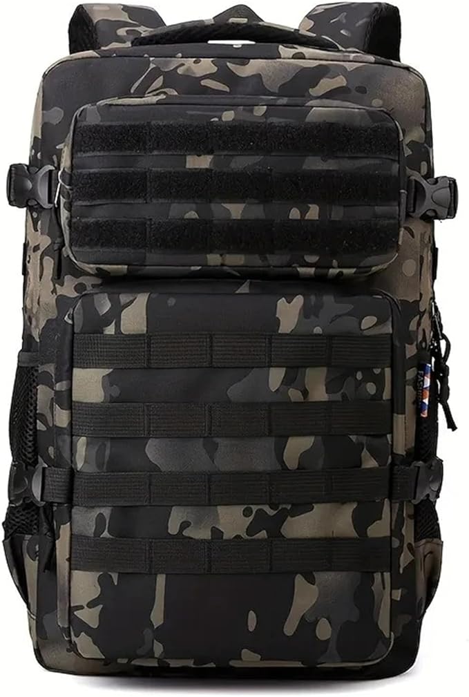 Tactical Backpacks Men's Backpack Hiking And Camping Backpack Large Capacity Multi-layer Outdoor Sports Backpack(Brown camouflage)