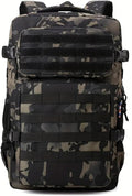 Tactical Backpacks Men's Backpack Hiking And Camping Backpack Large Capacity Multi-layer Outdoor Sports Backpack(Brown camouflage)