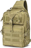 Tactical Chest Bag Military Shoulder Bag Large Capacity Crossbody Bag Sling Backpack for Travel Hiking Camping (As Shown1)